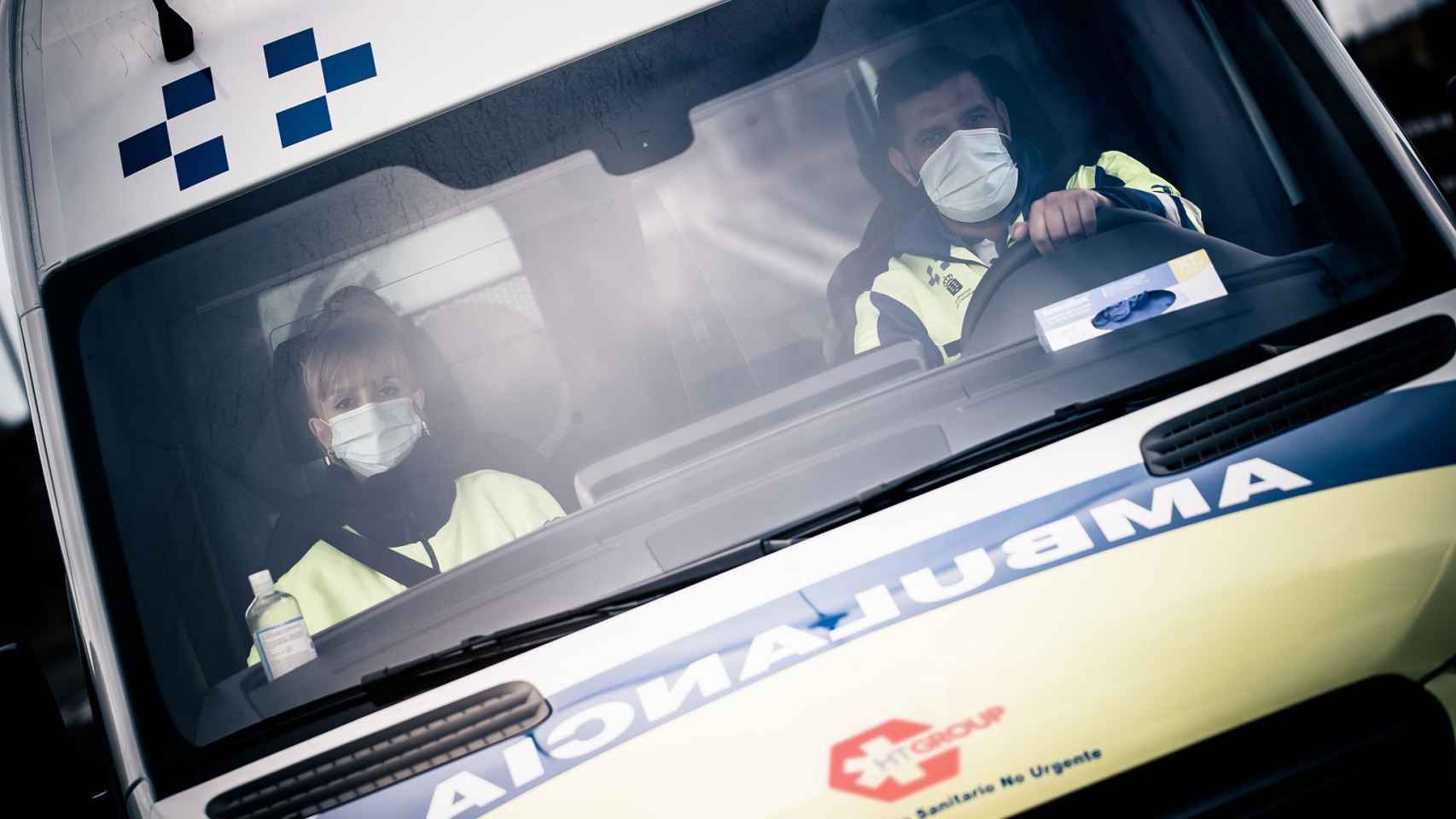 Imagen de una ambulancia de Health Transportation Group (HTG)
