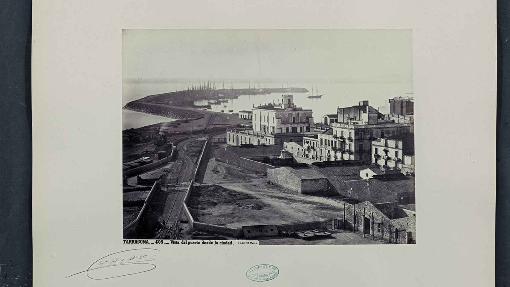 Vista del puerto de Tarragona, 1871-1872