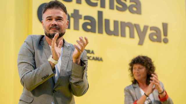 Gabriel Rufián en el inicio de la campaña de ERC