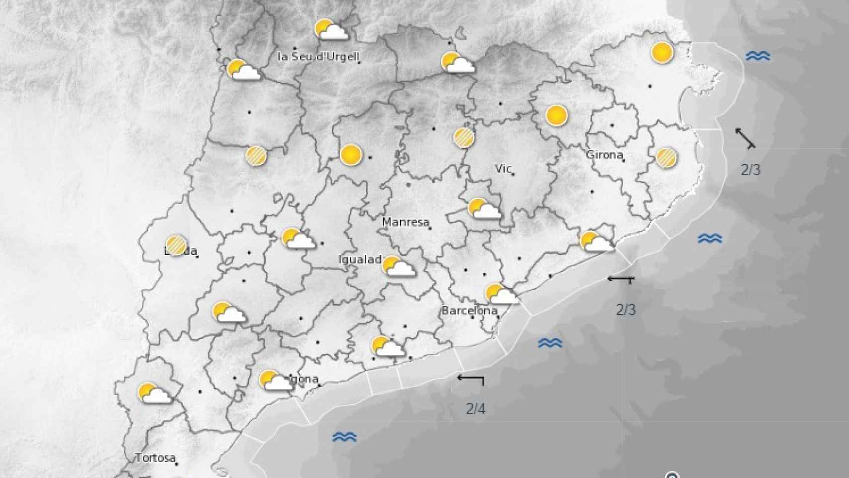 Previsión del tiempo en Cataluña para este viernes 7 de julio