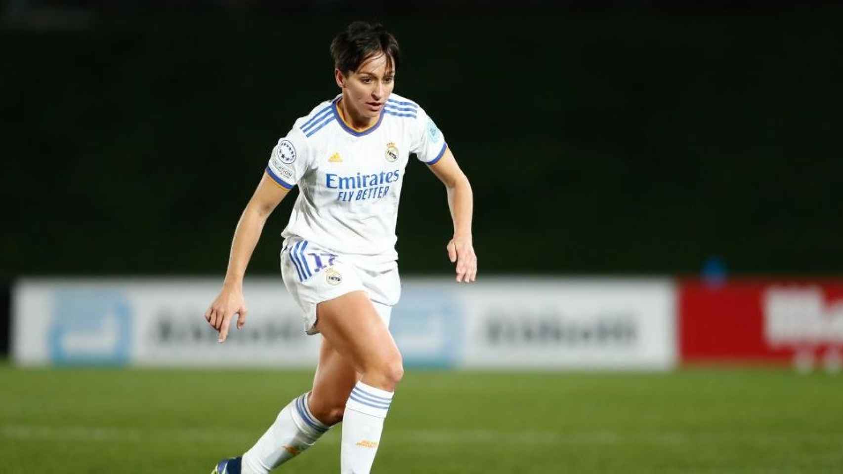 La exazulgrana Marta Corredera, en un partido con el Real Madrid femenino