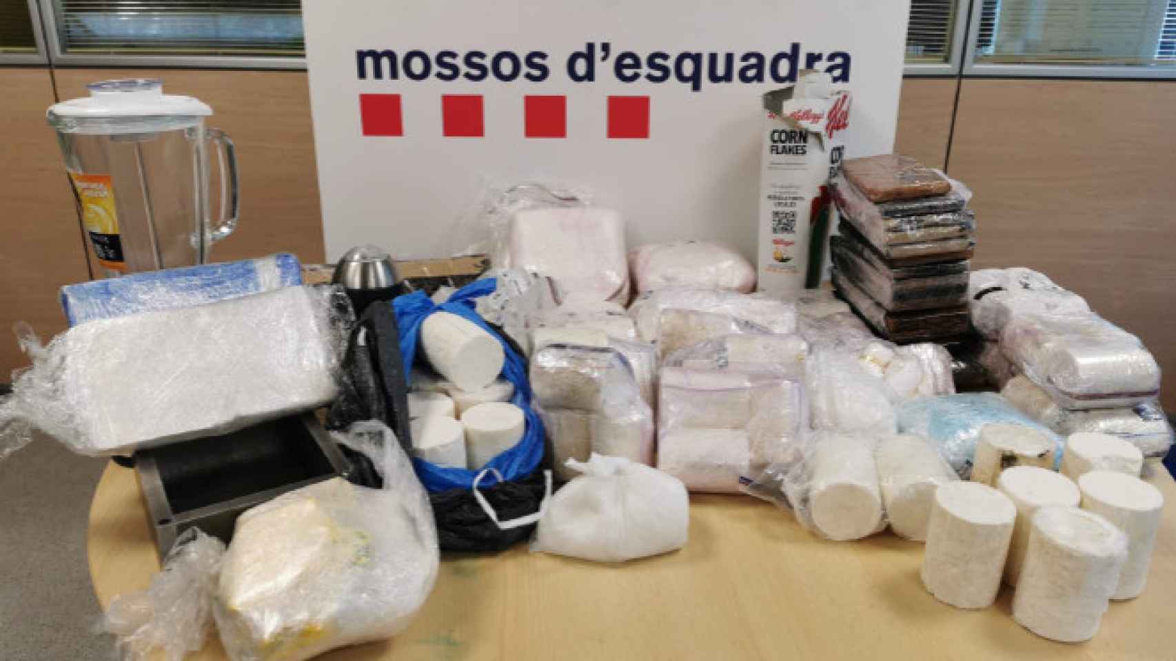 Cocaína incautada en L'Hospitalet y Sabadell