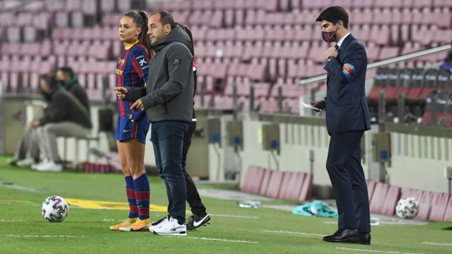Gonzalo Rodríguez, durante la temporada del triplete del Barça Femenino