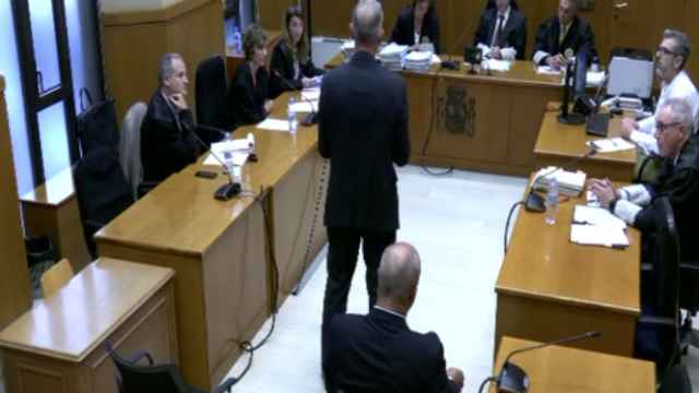 El sargento de Mossos d'Esquadra Lluís Escolà durante su declaración ante el tribunal