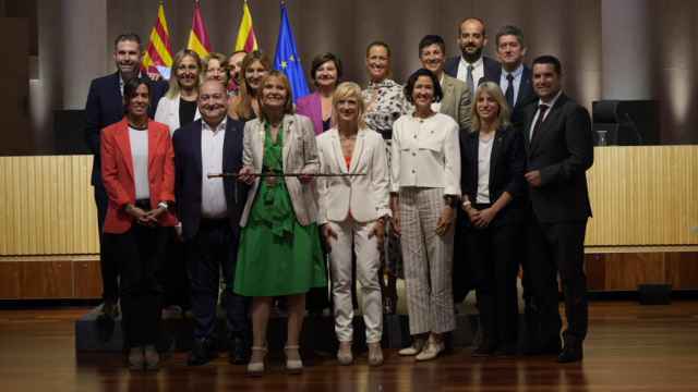 El grupo socialista en la Diputación de Barcelona, con Luïsa Moret