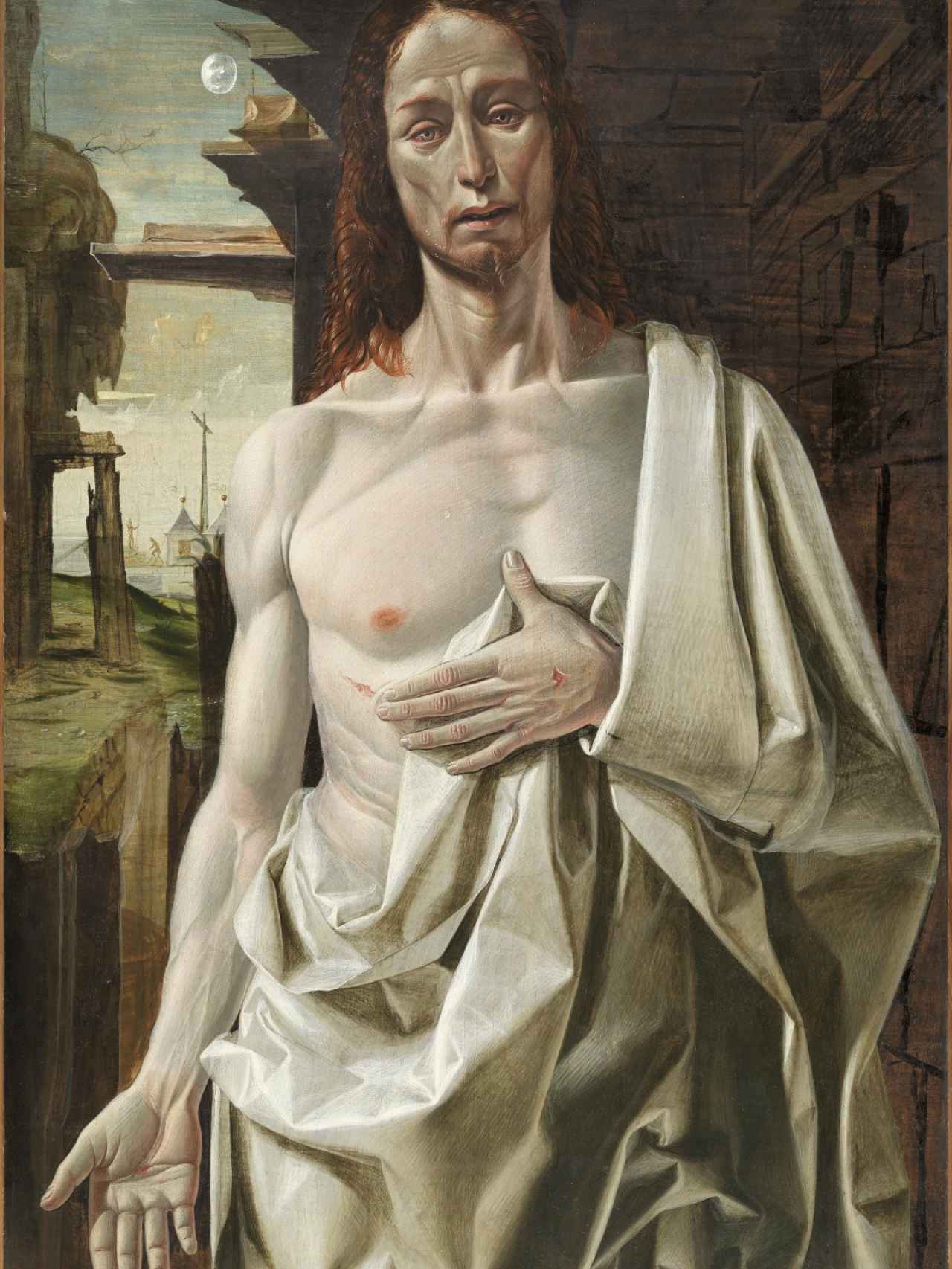 ‘Cristo resucitado’ (hacia 1490), de Bramantino, quien pintó una luna con rostro humano