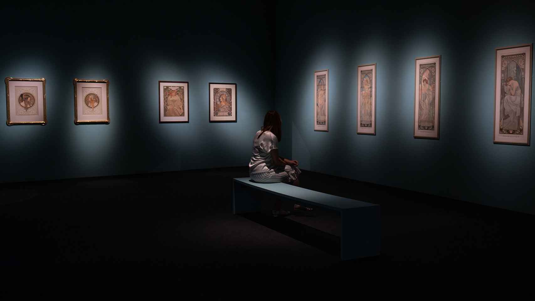 Imagen de la exposición de Alphonse Mucha  en el Palau Martorell de Barcelona