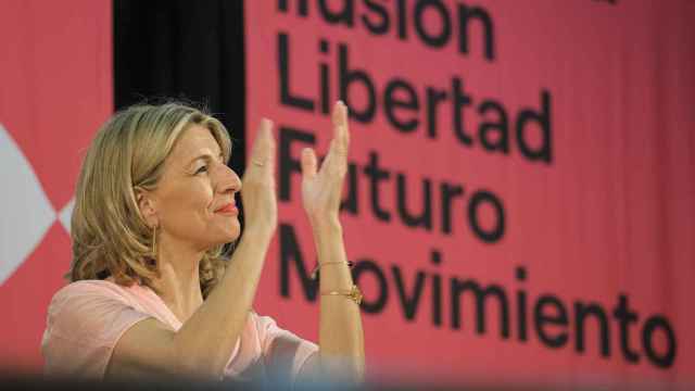 Yolanda Díaz, candidata de Sumar a presidenta del Gobierno, en un acto