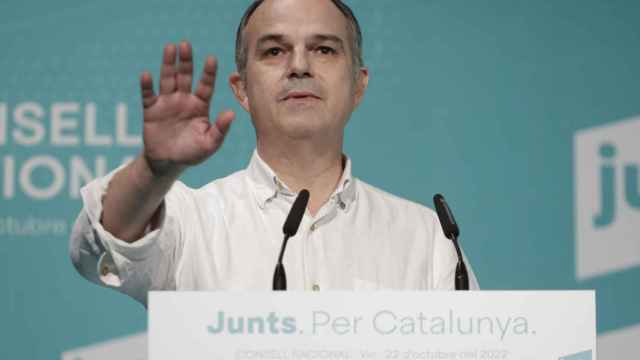 Jordi Turull, líder de Junts, en un acto de partido