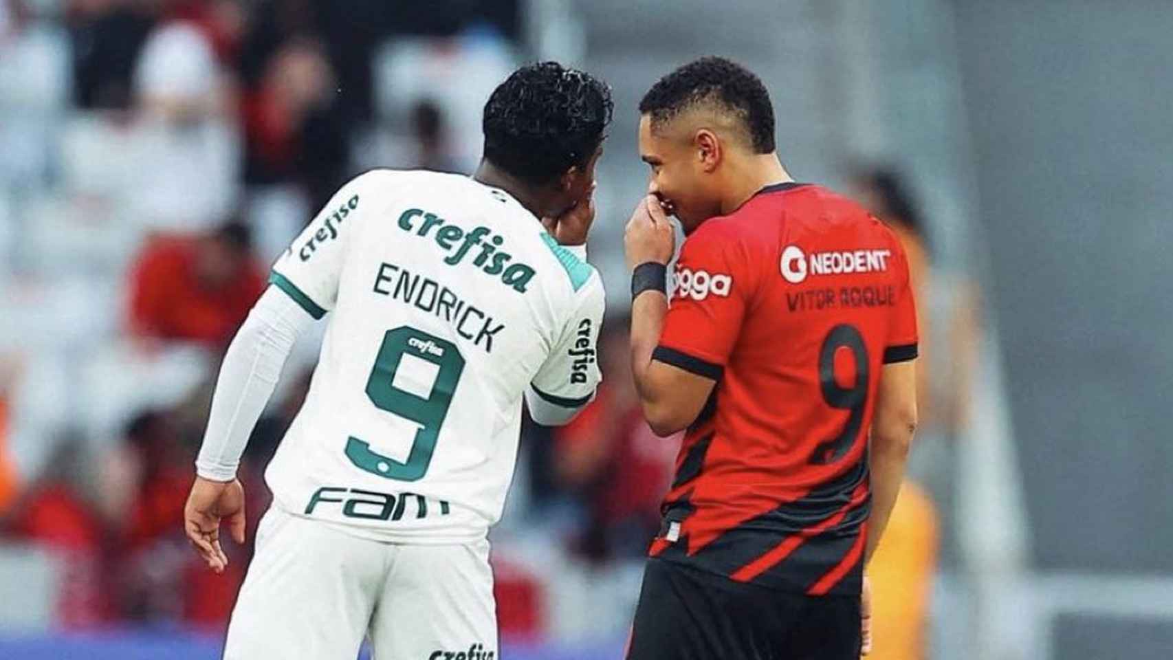 Endrick y Vitor Roque, en un duelo entre Palmeiras y Paranaense