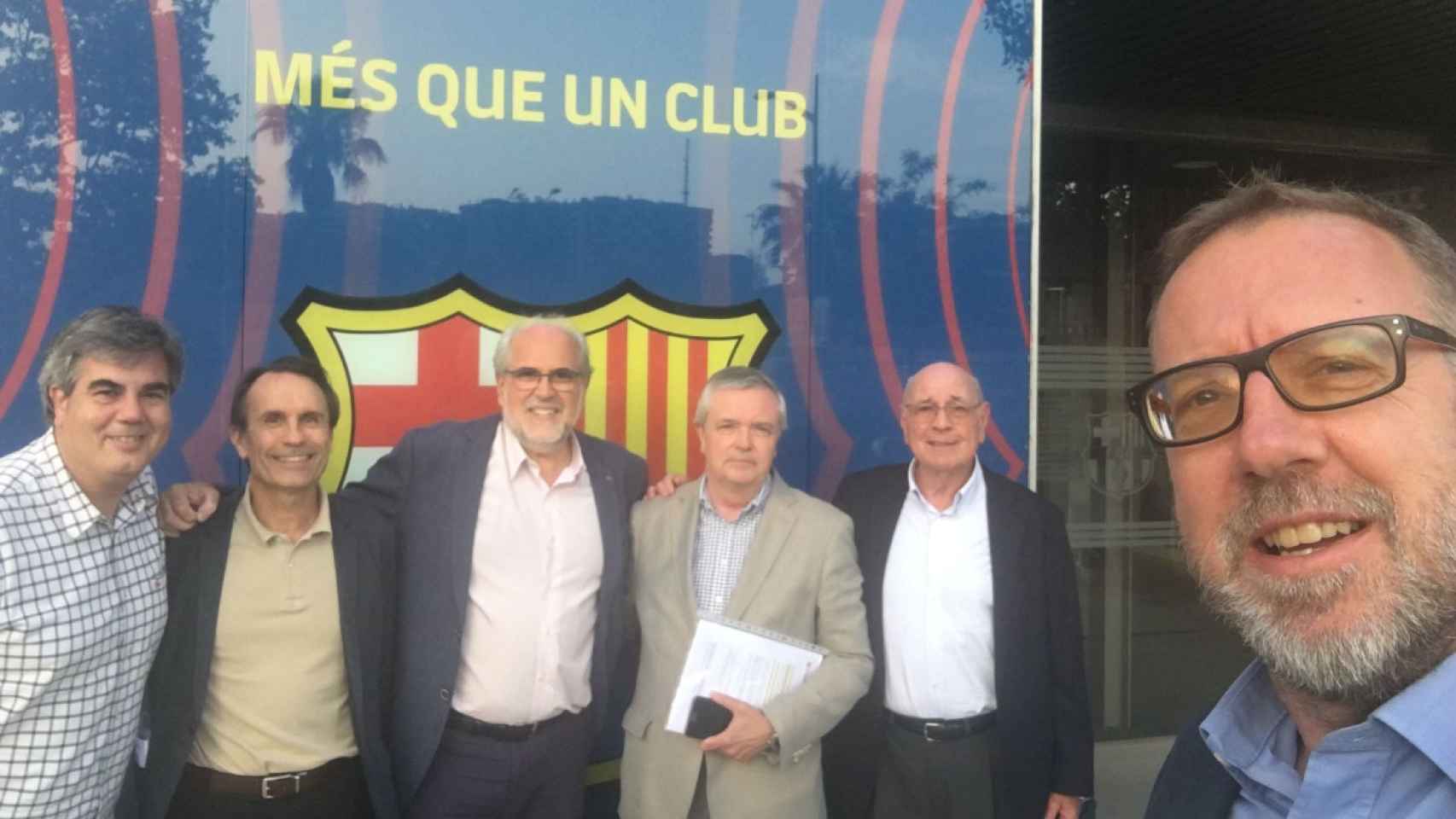 Jaume Llopis y los portavoces de Ágora Blaugrana se reúnen con el Barça