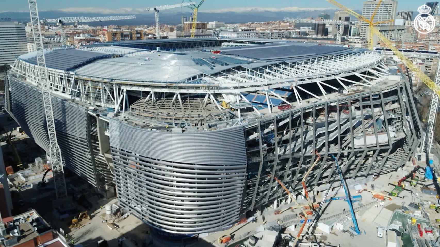 Las obras del estadio Santiago Bernabéu, en marcha hasta finales de 2023