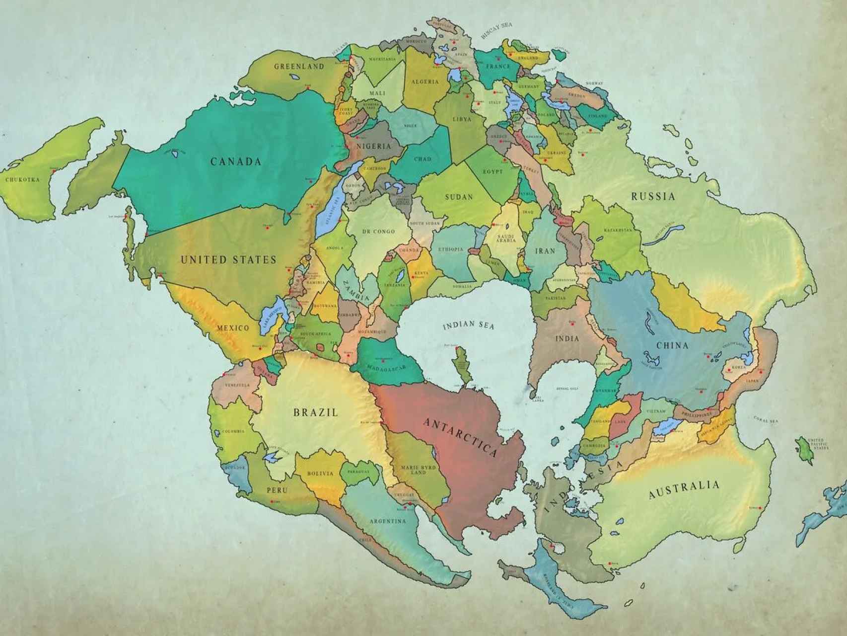 El mapa del mundo dentro de 250 millones de años