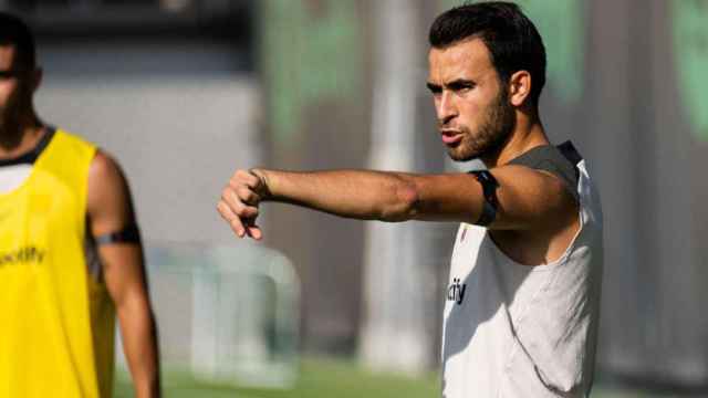 Éric García, en un entrenamiento de la pretemporada del Barça 2023-24