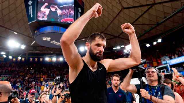 Nikola Mirotic, celebrando un título cosechado con el FC Barcelona / REDES