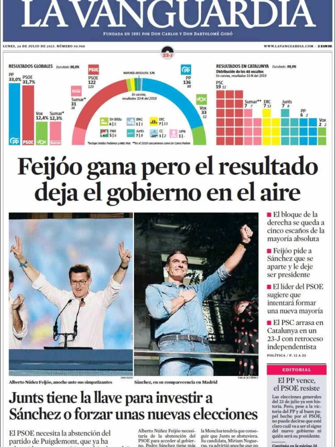 La Vanguardia 24 de julio de 2023
