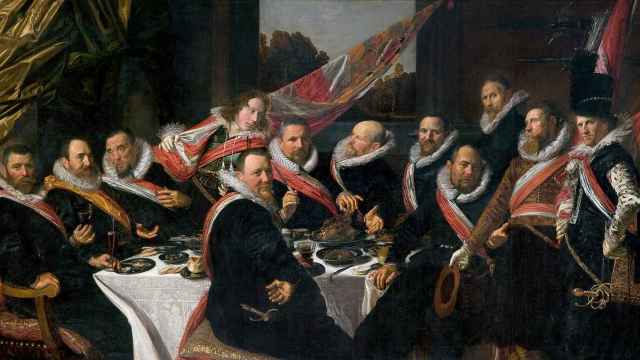 El cuadro 'Banquete de los arcabuceros de San Jorge de Haarlem' de Frans Hals