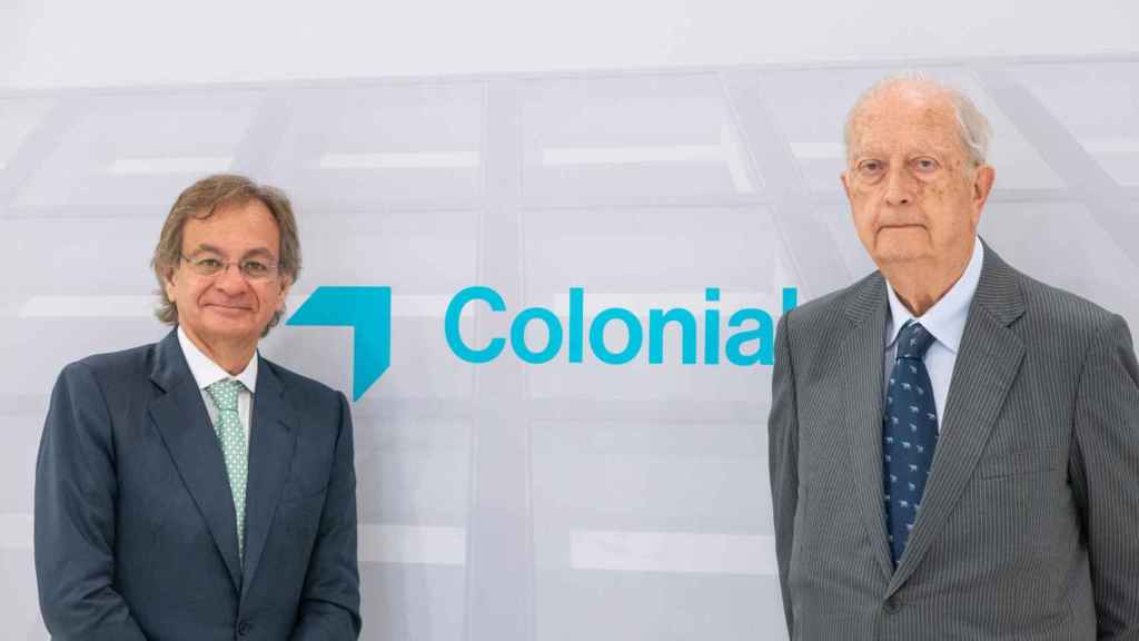 El consejero delegado de Colonial, Pere Viñolas (izq.), y el presidente, Juan José Brugera / COLONIAL