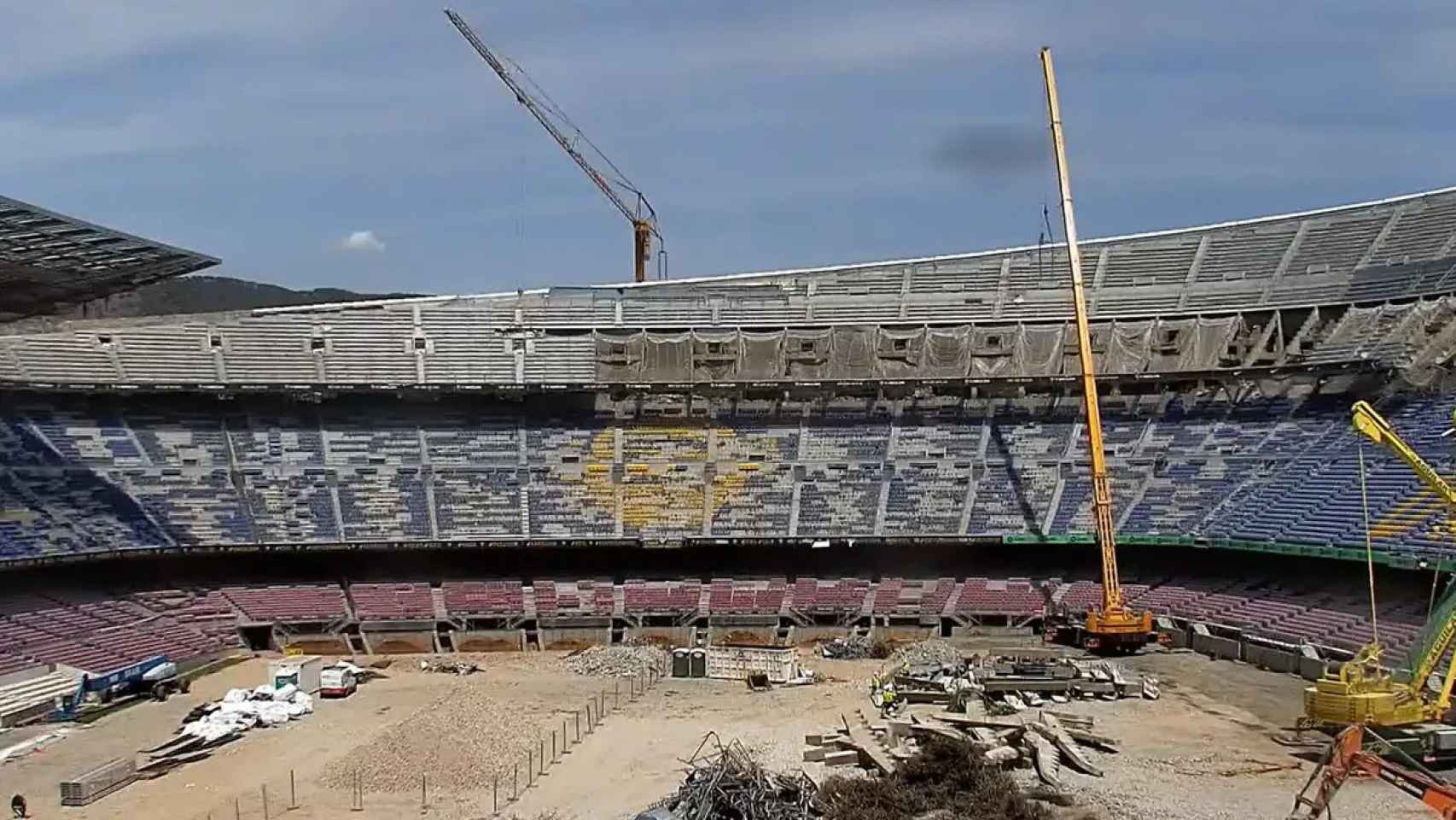 Imagen de las obras del Camp Nou