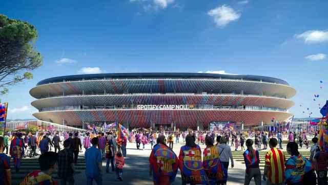 Un modelo del futuro Camp Nou una vez terminen las obras del Espai Barça