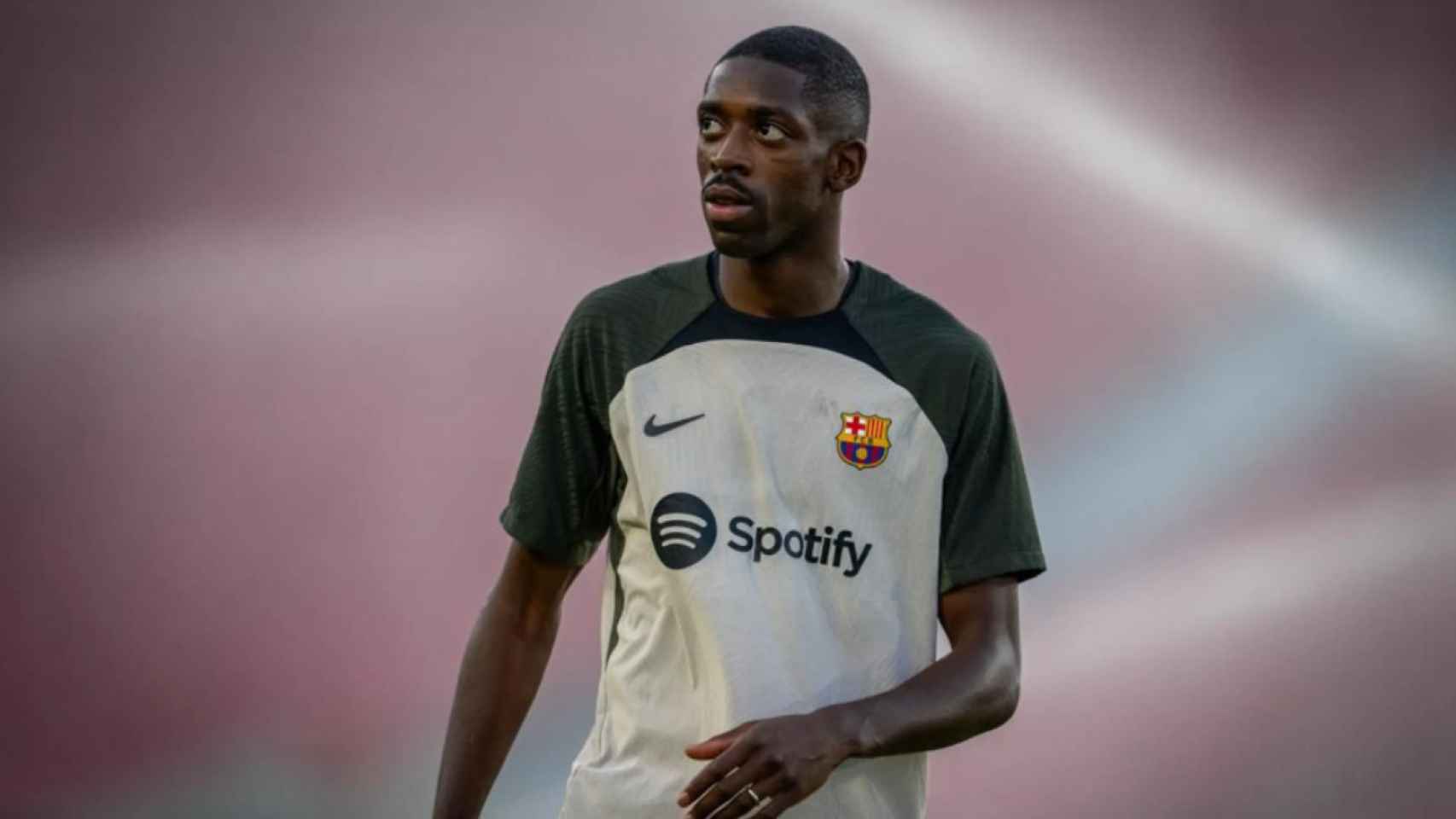 Ousmane Dembelé, en un entrenamiento con el Barça en Los Ángeles