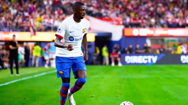 Ousmane Dembelé durante el Arsenal-Barça amistoso de la gira de verano