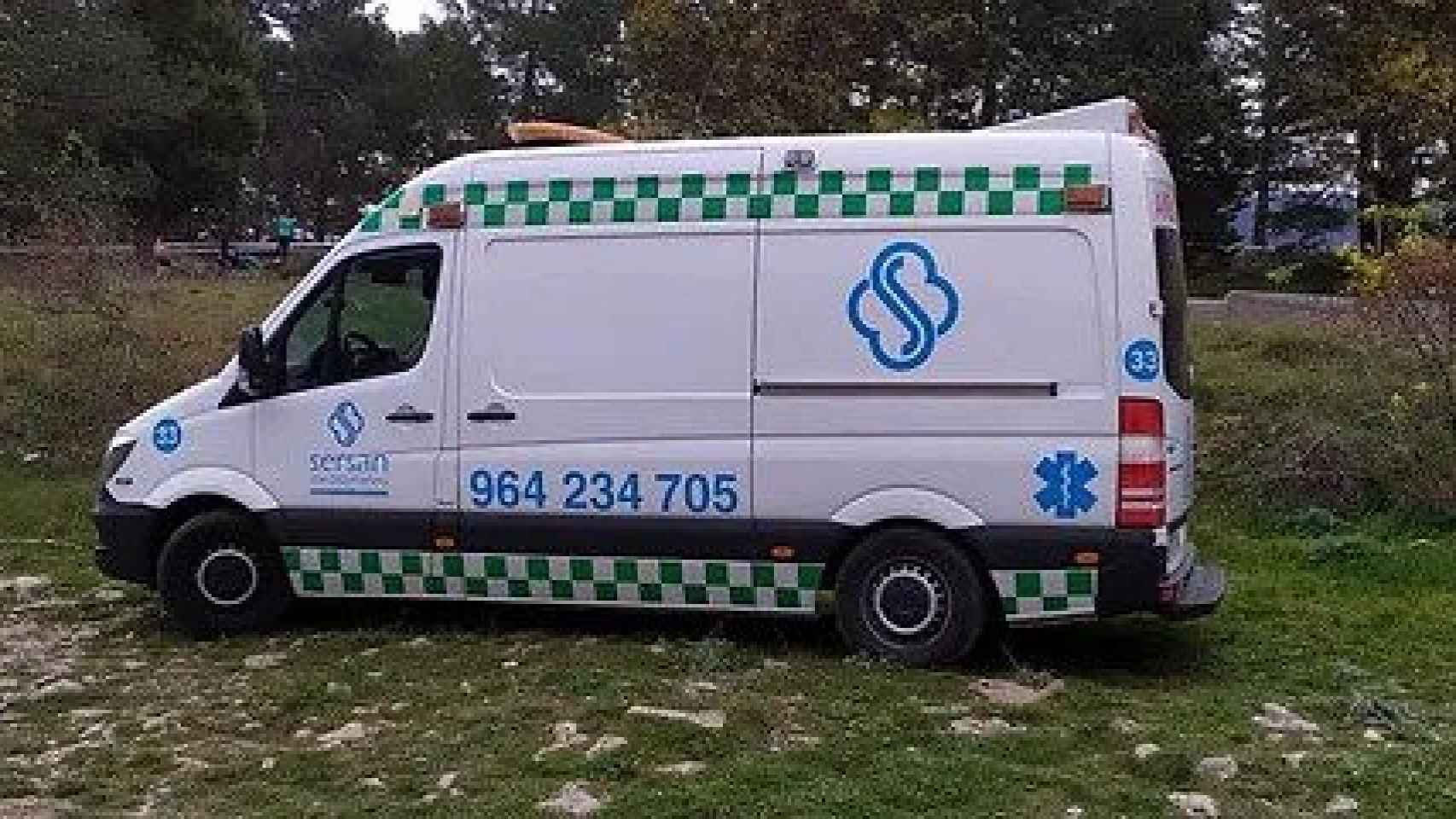 Una ambulancia de Sersan, que se presenta en Aragón