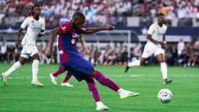 Ousmane Dembelé podría haber marcado su último gol con el Barça en el clásico
