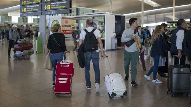 Viajeros en el aeropuerto de El Prat