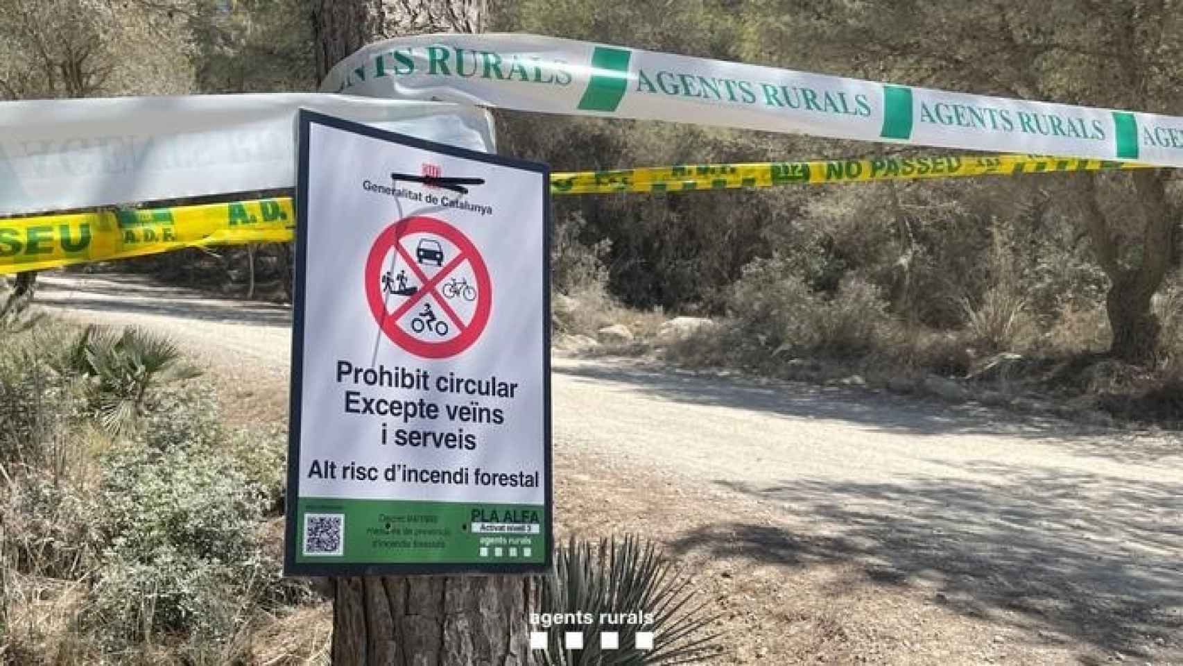 Parque natural cerrado por riesgo de incendio forestal