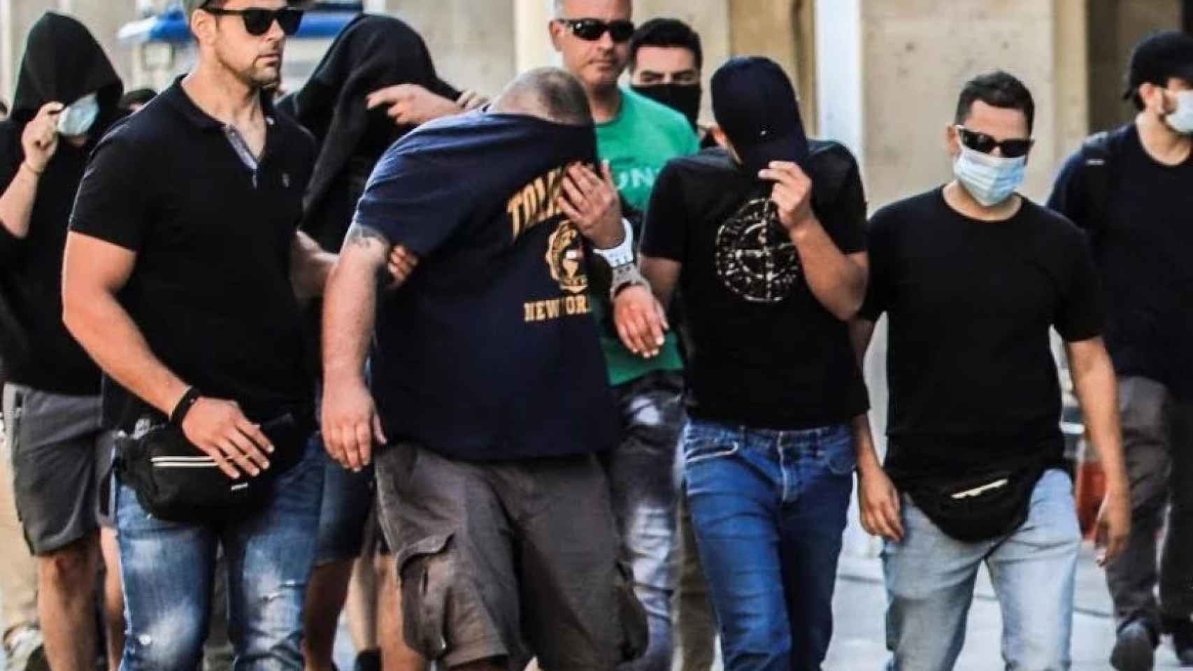 Los Bad Blue Boys del Dínamo de Zagreb, detenidos en Atenas