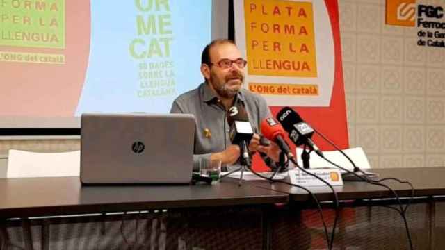 El presidente de Plataforma per la Llengua, Òscar Escuder