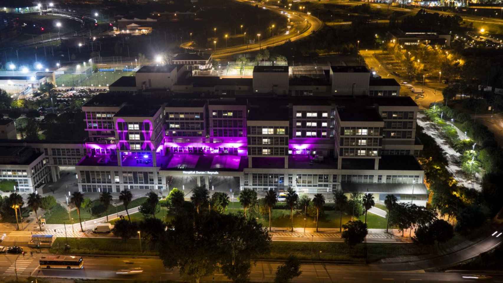 Imagen aérea de la sede del ICO en L'Hospitalet de Llobregat