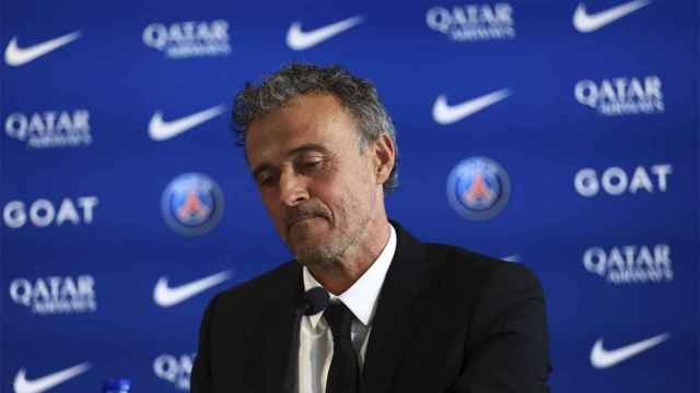 Luis Enrique, durante una rueda de prensa con el Paris Saint-Germain / REDES