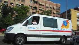 Un vehículo de Ambulancias Civera, la mayor empresa de Aetrans Sanit