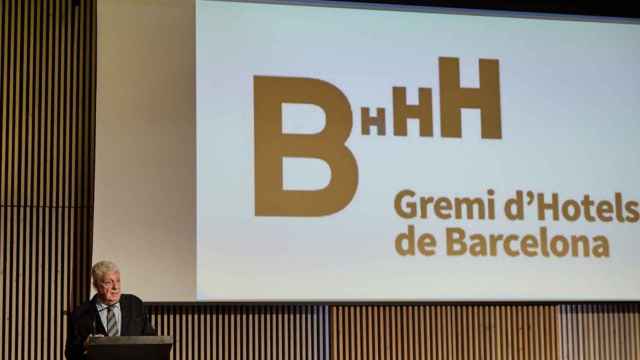 Jordi Clos, presidente del Gremio de Hoteles de Barcelona, durante la asamblea electoral de enero de 2023