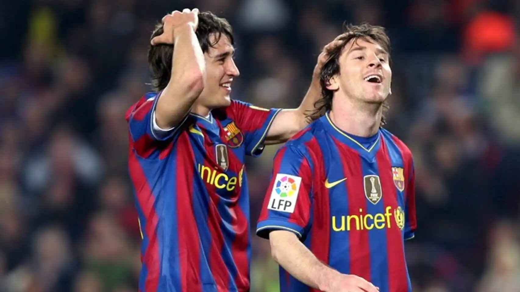 Bojan y Messi, en un partido del Barça de la temporada 2009-10