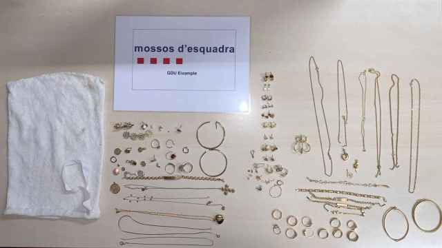 Joyas robadas y recuperadas por los Mossos d'Esquadra el pasado 22 de agosto