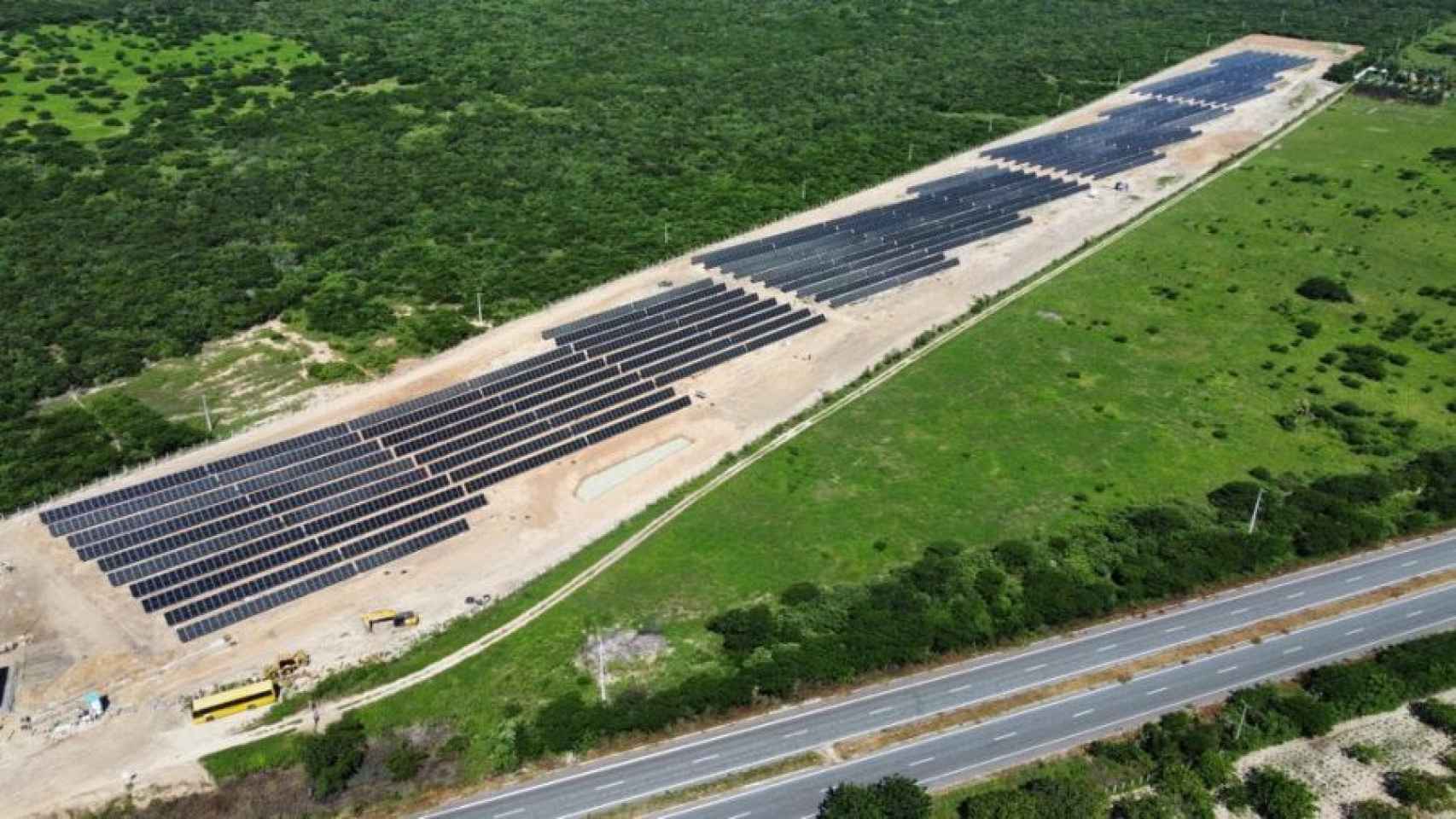 Vista aérea del parque solar de Enerside en Rota do Sol (Brasil)