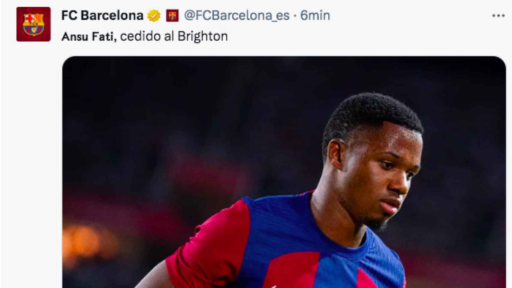 El Barça anuncia la salida de Ansu Fati