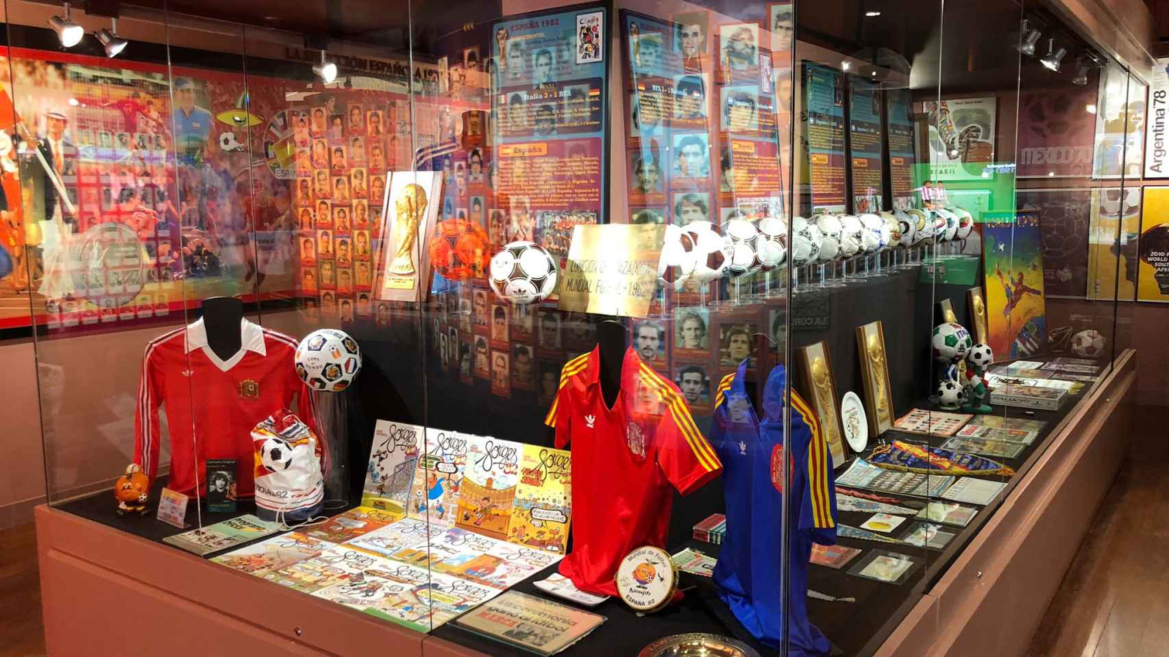 Objetos expuestos en el Museo de la selección española