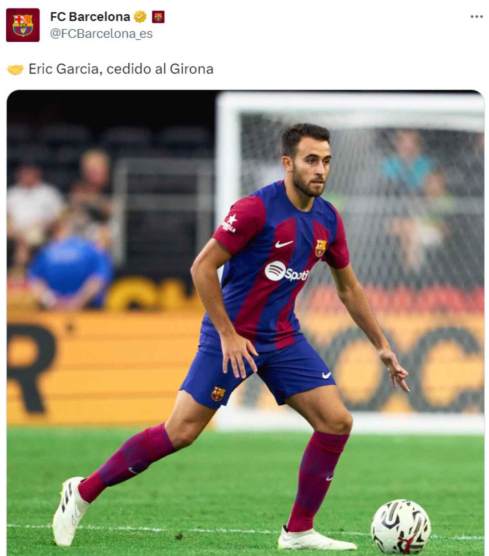 El Barça anuncia la cesión de Éric García al Girona