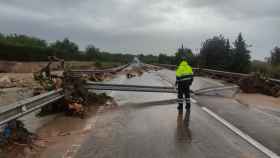 Los efectos de la lluvia en la red viaria en Tarragona