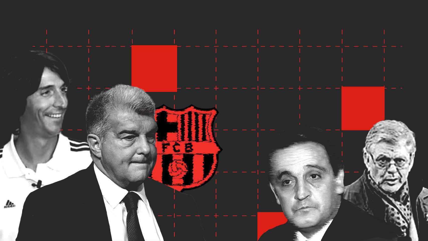 Montaje sobre el 'caso Negreira' con Laporta, Josep Contreras y los Negreira