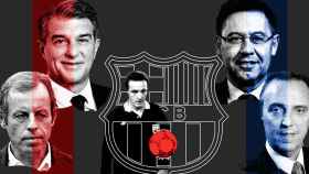 Montaje sobre el caso Negreira con los presidentes del Barça
