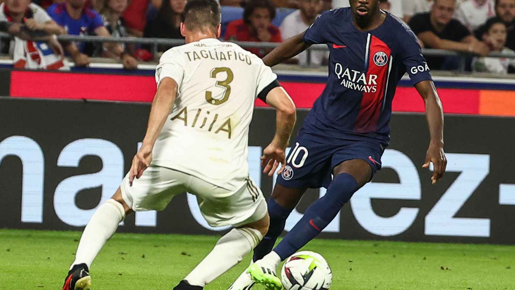 Ousmane Dembelé, durante un partido contra el Olympique