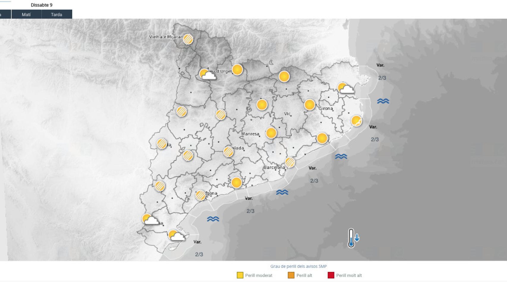 Clima en Cataluña cielos despejados y termómetros sin cambios