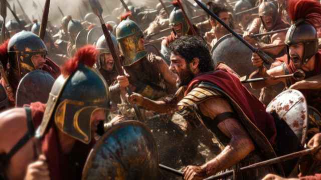 Legionarios romanos luchando