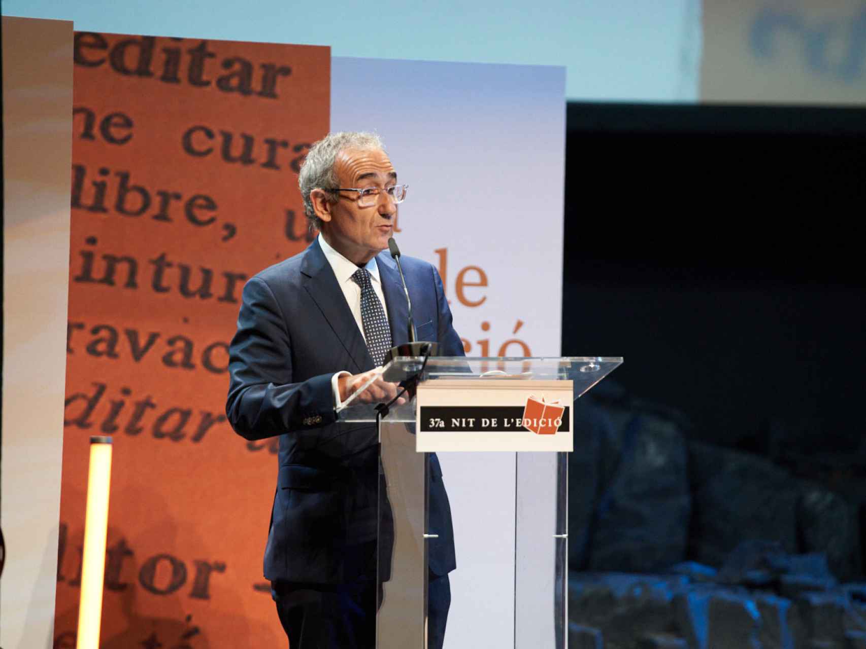 Patrici Tixis, directivo del Grupo Planeta y actual presidente del Gremi d’Editors de Catalunya, durante la 37 edición de la Nit de l’Edició