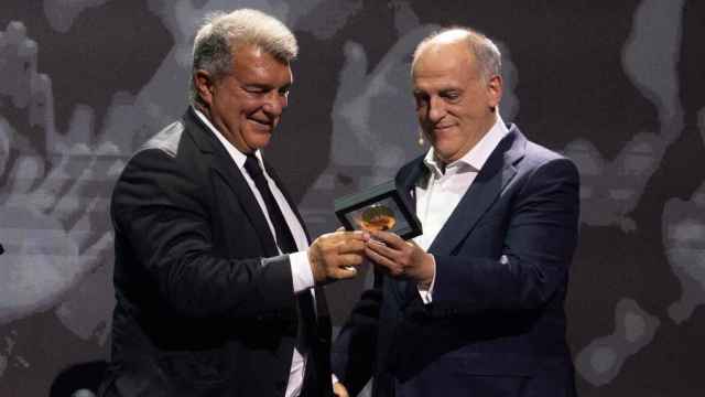 Joan Laporta y Javier Tebas, en una imagen de archivo